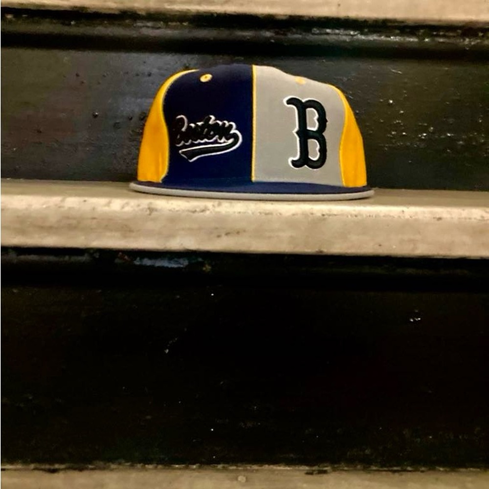 Blue and Yellow Baseball Boston Cap